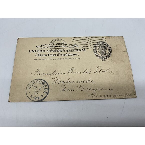 United States And Germany Antique Postal Cards Canceled And Used, Lot of 6 AS-IS - Picture 13 of 16